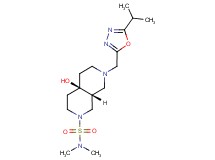 (4aR*,8aR*)-4a-hydroxy-7-[(5-isopropyl-1,3,4-oxadiazol-2-yl)methyl]-N,N-dimethyloctahydro-2,7-naphthyridine-2(1H)-sulfonamide