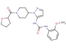 N-(2-methoxyphenyl)-N'-{1-[1-(tetrahydro-2-furanylcarbonyl)-4-piperidinyl]-1H-pyrazol-5-yl}urea