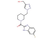 [1-({1-[(6-fluoro-1H-benzimidazol-2-yl)carbonyl]-3-piperidinyl}methyl)-1H-1,2,3-triazol-4-yl]methanol trifluoroacetate (salt)