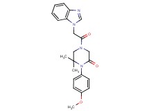 4-(1H-benzimidazol-1-ylacetyl)-1-(4-methoxyphenyl)-6,6-dimethyl-2-piperazinone