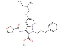 methyl 5-[(2-methylbutyl)amino]-1-(3-phenylpropyl)-3-[(tetrahydro-3-furanylcarbonyl)amino]-1H-pyrrolo[2,3-b]pyridine-2-carboxylate