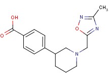 4-{1-[(3-methyl-1,2,4-oxadiazol-5-yl)methyl]piperidin-3-yl}benzoic acid