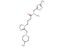 N-methyl-N-[(3-methyl-1,2,4-oxadiazol-5-yl)methyl]-4-{5-[(4-methylpiperidin-1-yl)methyl]-1H-tetrazol-1-yl}butanamide