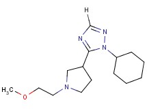1-cyclohexyl-5-[1-(2-methoxyethyl)pyrrolidin-3-yl]-1H-1,2,4-triazole