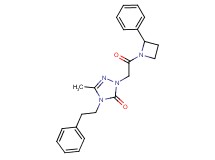 5-methyl-2-[2-oxo-2-(2-phenyl-1-azetidinyl)ethyl]-4-(2-phenylethyl)-2,4-dihydro-3H-1,2,4-triazol-3-one
