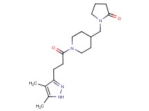 1-({1-[3-(4,5-dimethyl-1H-pyrazol-3-yl)propanoyl]-4-piperidinyl}methyl)-2-pyrrolidinone