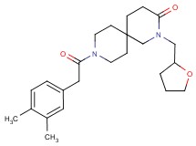 9-[(3,4-dimethylphenyl)acetyl]-2-(tetrahydrofuran-2-ylmethyl)-2,9-diazaspiro[5.5]undecan-3-one