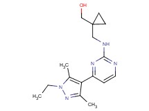 [1-({[4-(1-ethyl-3,5-dimethyl-1H-pyrazol-4-yl)pyrimidin-2-yl]amino}methyl)cyclopropyl]methanol