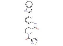 N-[3-(1H-indol-2-yl)phenyl]-1-(1,2,5-thiadiazol-3-ylcarbonyl)-3-piperidinecarboxamide