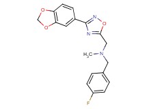 1-[3-(1,3-benzodioxol-5-yl)-1,2,4-oxadiazol-5-yl]-N-(4-fluorobenzyl)-N-methylmethanamine