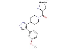 4-[4-(3-methoxyphenyl)-1H-pyrazol-5-yl]-1-L-prolylpiperidine