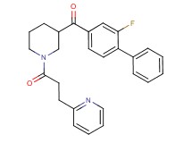 (2-fluoro-4-biphenylyl){1-[3-(2-pyridinyl)propanoyl]-3-piperidinyl}methanone