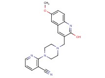 2-{4-[(2-hydroxy-6-methoxy-3-quinolinyl)methyl]-1-piperazinyl}nicotinonitrile