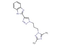 2-{1-[3-(3,5-dimethyl-1H-1,2,4-triazol-1-yl)propyl]-1H-1,2,3-triazol-4-yl}-1H-benzimidazole