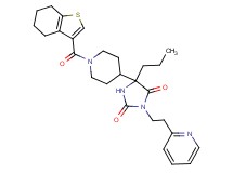 5-propyl-3-[2-(2-pyridinyl)ethyl]-5-[1-(4,5,6,7-tetrahydro-1-benzothien-3-ylcarbonyl)-4-piperidinyl]-2,4-imidazolidinedione