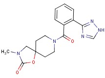 3-methyl-8-[2-(1H-1,2,4-triazol-3-yl)benzoyl]-1-oxa-3,8-diazaspiro[4.5]decan-2-one