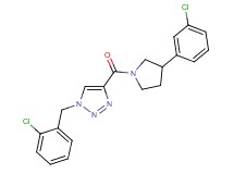 1-(2-chlorobenzyl)-4-{[3-(3-chlorophenyl)-1-pyrrolidinyl]carbonyl}-1H-1,2,3-triazole