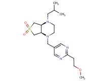 (4aR*,7aS*)-1-isobutyl-4-{[2-(2-methoxyethyl)-5-pyrimidinyl]methyl}octahydrothieno[3,4-b]pyrazine 6,6-dioxide
