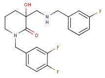 1-(3,4-difluorobenzyl)-3-{[(3-fluorobenzyl)amino]methyl}-3-hydroxy-2-piperidinone