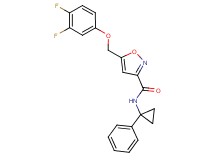 5-[(3,4-difluorophenoxy)methyl]-N-(1-phenylcyclopropyl)-3-isoxazolecarboxamide