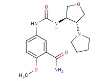 2-methoxy-5-[({[(3R*,4R*)-4-pyrrolidin-1-yltetrahydrofuran-3-yl]amino}carbonyl)amino]benzamide