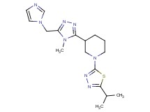 3-[5-(1H-imidazol-1-ylmethyl)-4-methyl-4H-1,2,4-triazol-3-yl]-1-(5-isopropyl-1,3,4-thiadiazol-2-yl)piperidine
