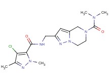 2-({[(4-chloro-1,3-dimethyl-1H-pyrazol-5-yl)carbonyl]amino}methyl)-N,N-dimethyl-6,7-dihydropyrazolo[1,5-a]pyrazine-5(4H)-carboxamide