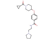 4-{[1-(cyclopropylcarbonyl)-4-piperidinyl]oxy}-N-[2-(1-pyrrolidinyl)ethyl]benzamide