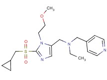 N-{[2-[(cyclopropylmethyl)sulfonyl]-1-(2-methoxyethyl)-1H-imidazol-5-yl]methyl}-N-(4-pyridinylmethyl)ethanamine