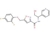5-[(2,4-difluorophenoxy)methyl]-N-(2-hydroxy-1-pyridin-3-ylethyl)isoxazole-3-carboxamide