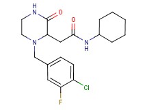 2-[1-(4-chloro-3-fluorobenzyl)-3-oxo-2-piperazinyl]-N-cyclohexylacetamide