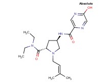 N-[(3R,5S)-5-[(diethylamino)carbonyl]-1-(3-methylbut-2-en-1-yl)pyrrolidin-3-yl]-5-hydroxypyrazine-2-carboxamide