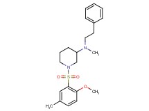 1-[(2-methoxy-5-methylphenyl)sulfonyl]-N-methyl-N-(2-phenylethyl)-3-piperidinamine