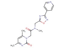 2-(4,6-dimethyl-2-oxo-1(2H)-pyrimidinyl)-N-methyl-N-{[3-(4-pyridinyl)-1,2,4-oxadiazol-5-yl]methyl}acetamide