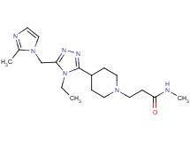 3-(4-{4-ethyl-5-[(2-methyl-1H-imidazol-1-yl)methyl]-4H-1,2,4-triazol-3-yl}piperidin-1-yl)-N-methylpropanamide