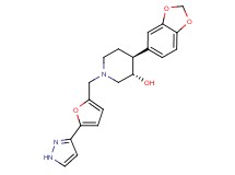 (3S*,4S*)-4-(1,3-benzodioxol-5-yl)-1-{[5-(1H-pyrazol-3-yl)-2-furyl]methyl}piperidin-3-ol