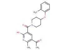 1-(6-hydroxy-2-methyl-5-{[4-(2-methylphenoxy)-1-piperidinyl]carbonyl}-3-pyridinyl)ethanone