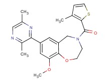 7-(3,6-dimethyl-2-pyrazinyl)-9-methoxy-4-[(3-methyl-2-thienyl)carbonyl]-2,3,4,5-tetrahydro-1,4-benzoxazepine