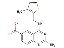 2-amino-4-{[(3-methyl-2-thienyl)methyl]amino}quinazoline-6-carboxylic acid