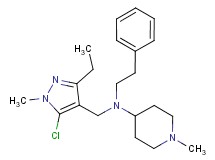 N-[(5-chloro-3-ethyl-1-methyl-1H-pyrazol-4-yl)methyl]-1-methyl-N-(2-phenylethyl)piperidin-4-amine