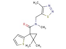 N,2,2-trimethyl-N-[(4-methyl-1,2,3-thiadiazol-5-yl)methyl]-1-(2-thienyl)cyclopropanecarboxamide