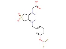 [(4aR*,7aS*)-4-[3-(difluoromethoxy)benzyl]-6,6-dioxidohexahydrothieno[3,4-b]pyrazin-1(2H)-yl]acetic acid