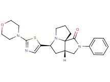 (3aS*,5S*,9aS*)-5-[2-(4-morpholinyl)-1,3-thiazol-5-yl]-2-phenylhexahydro-7H-pyrrolo[3,4-g]pyrrolizin-1(2H)-one