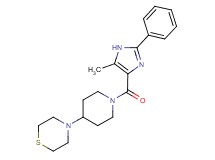 4-{1-[(5-methyl-2-phenyl-1H-imidazol-4-yl)carbonyl]piperidin-4-yl}thiomorpholine