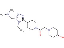 1-[2-(4-{5-[(dimethylamino)methyl]-4-ethyl-4H-1,2,4-triazol-3-yl}piperidin-1-yl)-2-oxoethyl]piperidin-4-ol
