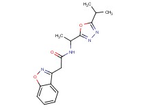 2-(1,2-benzisoxazol-3-yl)-N-[1-(5-isopropyl-1,3,4-oxadiazol-2-yl)ethyl]acetamide