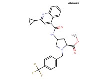 methyl (4R)-4-{[(2-cyclopropyl-4-quinolinyl)carbonyl]amino}-1-[4-(trifluoromethyl)benzyl]-L-prolinate
