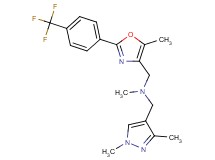 1-(1,3-dimethyl-1H-pyrazol-4-yl)-N-methyl-N-({5-methyl-2-[4-(trifluoromethyl)phenyl]-1,3-oxazol-4-yl}methyl)methanamine