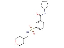 N-cyclopentyl-3-{[(tetrahydro-2H-pyran-4-ylmethyl)amino]sulfonyl}benzamide