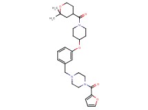 1-[3-({1-[(2,2-dimethyltetrahydro-2H-pyran-4-yl)carbonyl]-4-piperidinyl}oxy)benzyl]-4-(2-furoyl)piperazine